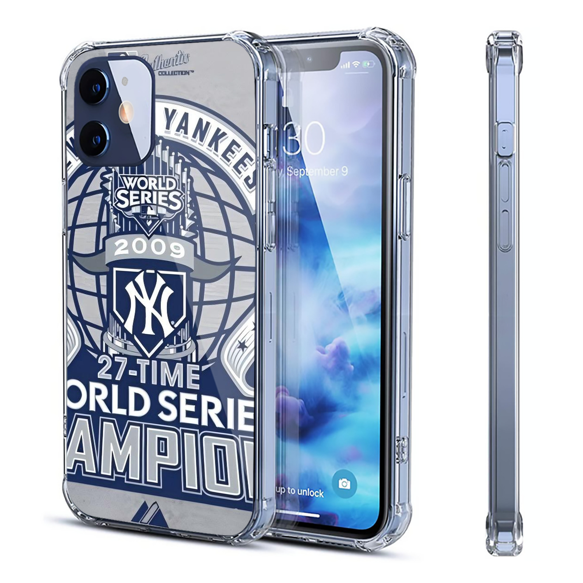 New York Yankees 207 Clear IPhone 12 Case – Soft TPU With UV Print – Enhanced Drop Protection, Precise Fit, Anti-Fingerprint, Customizable Design, Scratch-Resistant, Yellow-Resistant